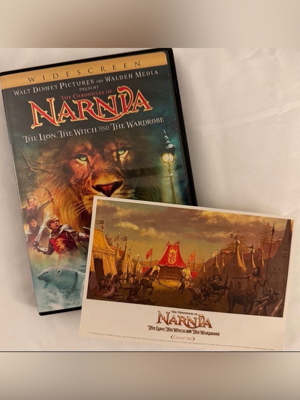 RARE Chronicles of Narnia DVD + Concept Art Card